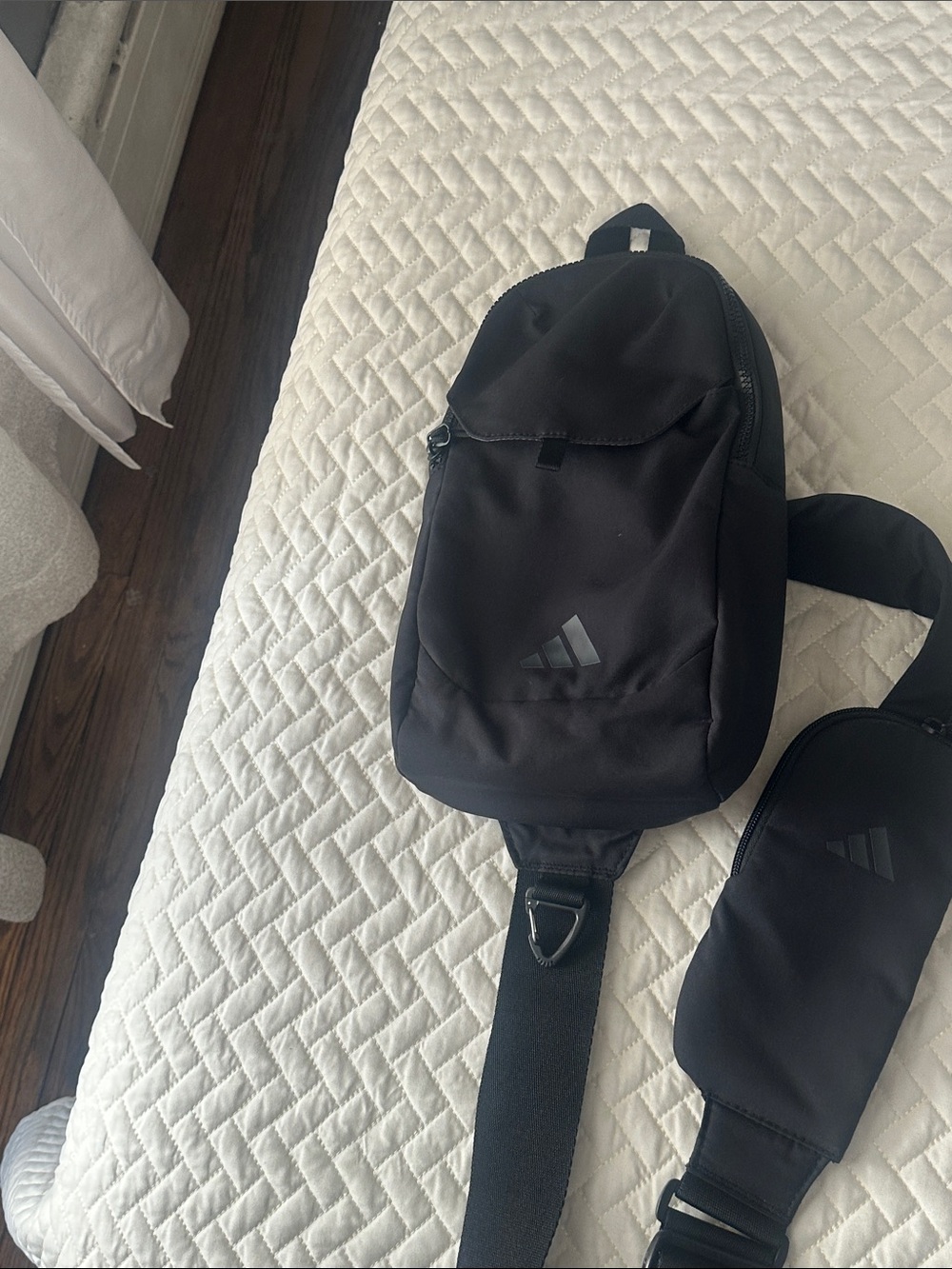adidas Black Sling Pack with Subtle Logo